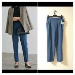 新品 タグ付 ジル GYLE センタープレスパンツ L テーパード 低身長