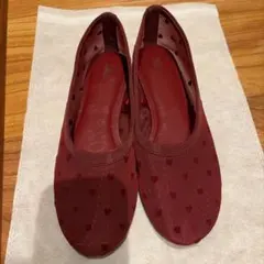 ZARA ハート柄 メッシュ フラットシューズのサムネイル