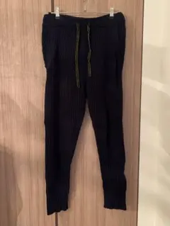 【b:ming レディース　ニットパンツ　ネイビー