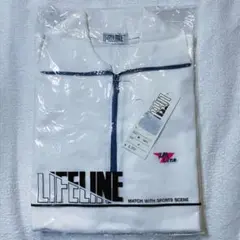 新品未使用　LIFELINE メンズ　ホワイト スポーツ ジップアップシャツ M