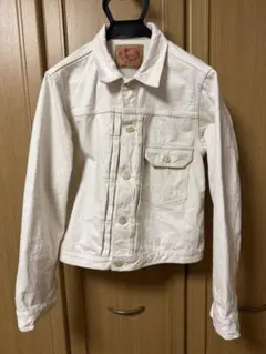美品✨45R リネンの908空比古比女ジャン リネントラッカージャケット