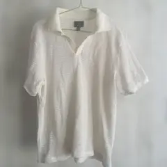 H&M メッシュポロシャツ ホワイト Mのサムネイル
