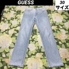 【値下げOK】GUESS ストレートデニム 30 ライトブルー　メキシコ製