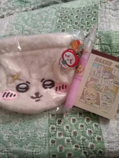 ラッコ先生おかお巾着　ボールペン　ミニメモ