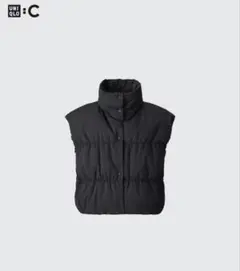 ユニクロCダウンクロップドベスト✳︎新品✳︎ベージュ　Mサイズ UNIQLO ユニクロ公式 | ダウンクロップドベスト