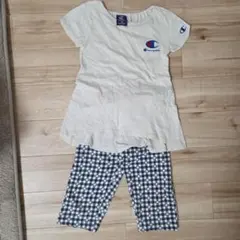 ★Champion 半袖チュニック 110cm チェックパンツセット