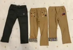 【ミキハウス】男の子　ズボン3本セット(100)