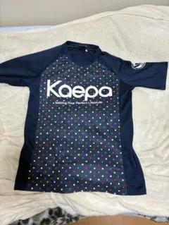 Kaepa ドット柄 Tシャツ Mサイズ ネイビー