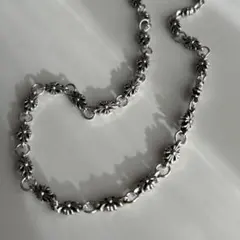 シルバー クロス 模様 ネックレス メンズネックレス チェーンネックレス