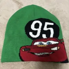カーズ ニット帽 緑色 4-8Y マックイーン