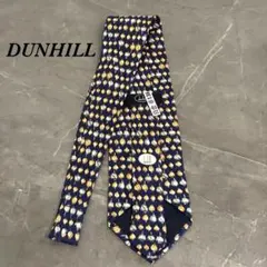 値下げ今日まで ！Dunhill ネクタイ ネイビー 総柄のサムネイル