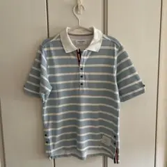 THOM BROWNE ストライプ ポロシャツ　美品のサムネイル