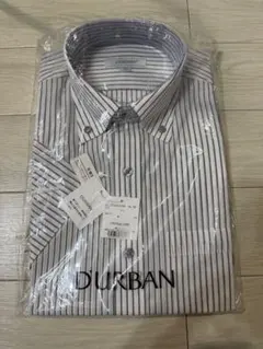 DURBAN ストライプ Yシャツ 37 新品　半袖
