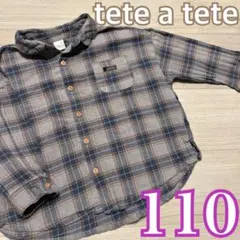 大人気❤️テータテート チェックシャツ 110