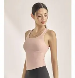 クロス&スリット入り バックコンシャス ブラトップ