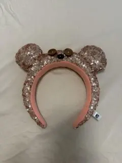 ユニバ　ティム　カチューシャ　スパンコール　ピンク　USJ