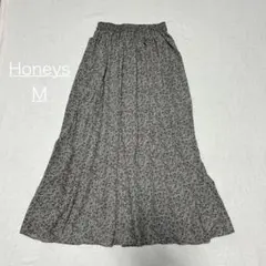 Honeys 花柄フレアスカート グレー Mのサムネイル