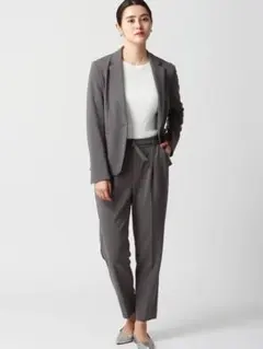 SUIT SQUARE ジャケット＆パンツセットアップ 38(9号)グレー