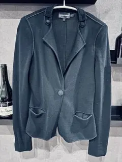 美品✨エンポリオアルマーニ ニットジャケット テーラード 40 黒