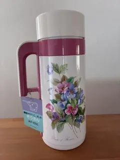 新品タグ付】象印 ハミルポット VU-1000 昭和レトロ 魔法瓶 花柄 1L 