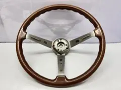美品 日産スカイラインジャパン 丸目4灯 ステアリング ハンドル 当時物