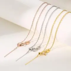 スライドアジャスター付き サージカルステンレス ネックレス あずきチェーン