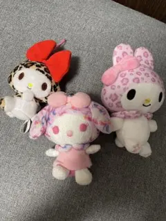 サンリオ マイメロディ ぬいぐるみ マスコット 3点セット rady ヒョウ柄