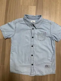 BOBSON 半袖シャツ　ジーンズ 地　130cmのサムネイル