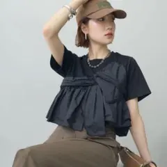 重ね着風 半袖