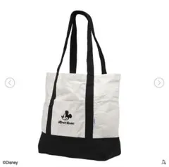 Mickey Mouse ミッキー トートバッグ アイボリー ブラック ダイソー