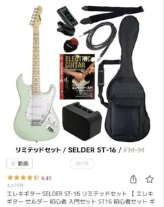 SELDER セルダー　エレキギター グリーン　アンプセット 2026年最新】SELDER エレキギター グリーンの人気アイテム - メルカリ