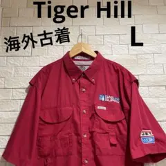 海外古着　Tiger Hill タイガーヒル　半袖ワークシャツ　サイズL