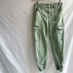 美品✨ワンダーネーション 無地 カーゴパンツ 裾ゴム XL、M カーキ ワークのサムネイル