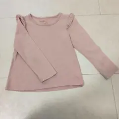 【値引き不可】anyfam ピンク フリル付き 長袖カットソー 100
