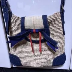 JEWELNA ROSE ジュエルナローズ デニム×ストロー素材 ショルダーのサムネイル
