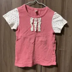 Biquette Club 半袖Tシャツ ピンク ドット フリルのサムネイル