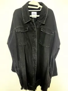ZARA ブラック デニムジャケット オーバーサイズ