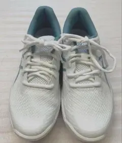 ASICS テニスシューズ 女性用 ホワイト/ブルー
