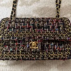 マルチカラー ツイード ショルダーバッグ