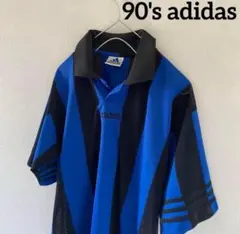 【激レア☆】90sadidasサッカーゲームシャツ tシャツストライプのサムネイル