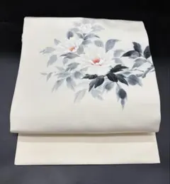 りんりんさま専用】九寸 名古屋帯 牡丹柄 塩瀬 白地 藍色 - メルカリ