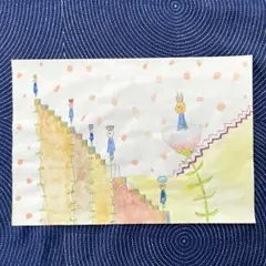 100日プロジェクト　原画　絵　手描き　ミクストメディア　現代アート　インテリア