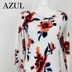 AZUL Vネック長袖トップス ブラウス 0536B