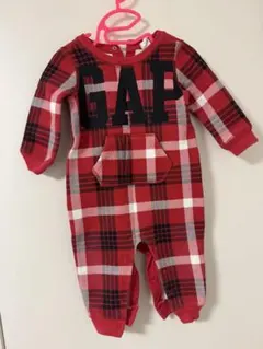 【週末値下】GAP チェック柄ロンパース 6-12ヶ月