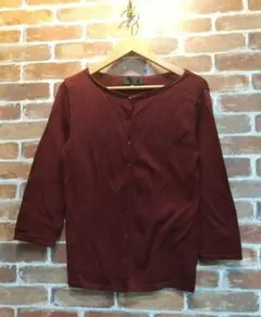 バーガンディ カーディガン