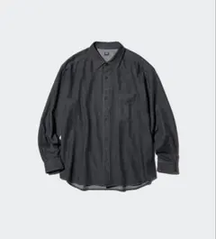 UNIQLO デニムオーバーシャツ ブラック Mサイズのサムネイル
