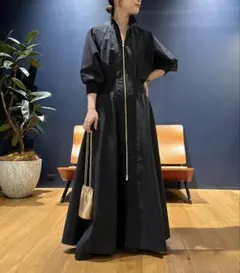 Curensology 45,100円24FW リブジップフレアーワンピース