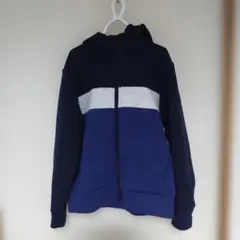 UNIQLO　キッズ ジップアップパーカー ネイビー系 配色