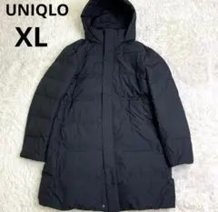 美品　UNIQLO シームレスダウンコート メンズ XL ブラック