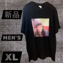 【新品未使用】ユーモア満点！個性派プリントTシャツ メンズXLサイズ 志村けん